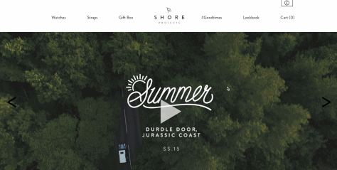 Shore Projects homepage in july 2015