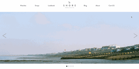 Shore Projects homepage in june 2014