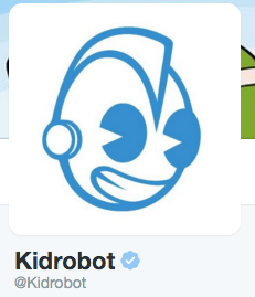 Kidrobot branding on Twitter