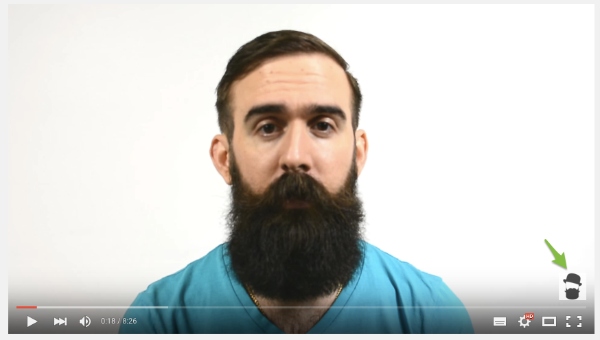 The Beard Baron video subscribe button