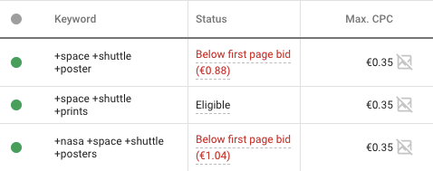 google-ads-below-first-page-bid-warning