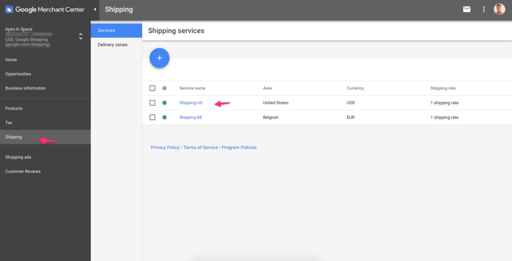 google-merchant-center-shipping-settings