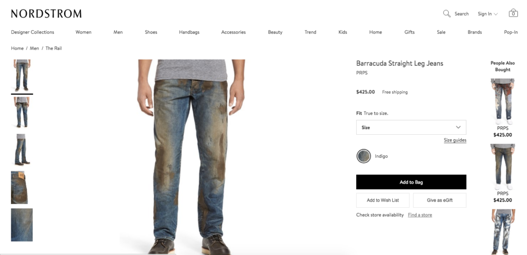 nordstrom mud caked jeans