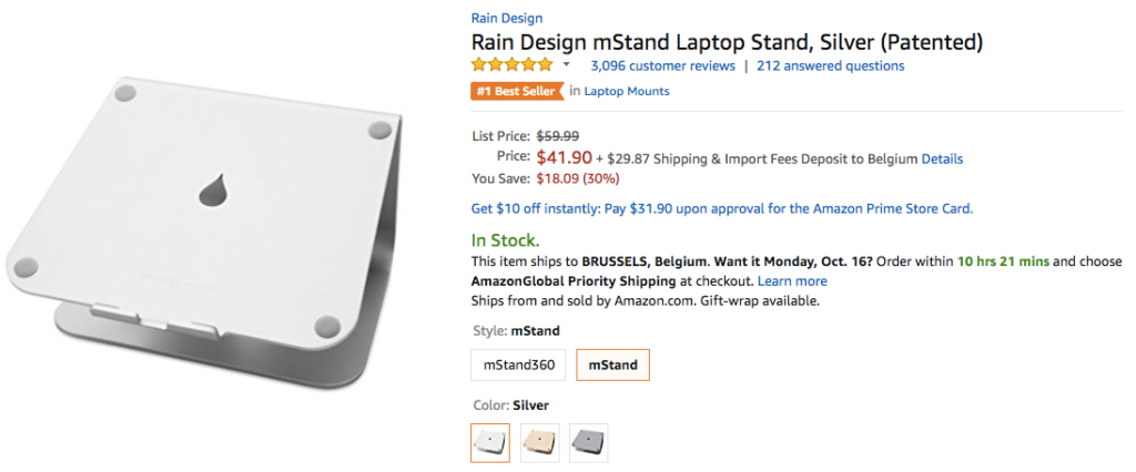 Rain Design mStand laptop stand