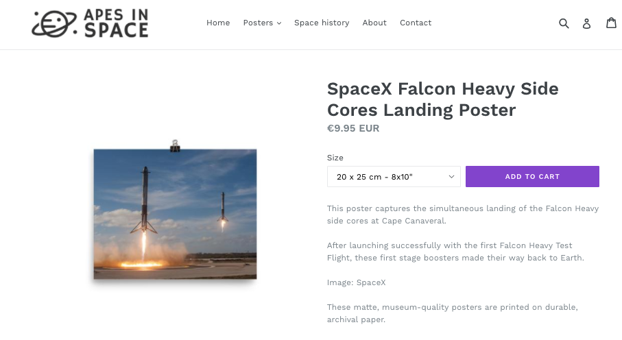 SpaceX_Falcon_Heavy_Side_Cores_Landing_Poster_–_Apes_In_Space