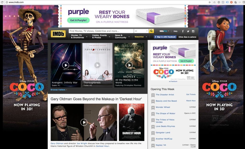 purple-display-ads-disney-coco-imdb-takeover