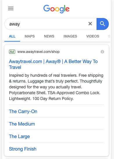 How Away Uses Google Ads (Case Study) - Store Growers