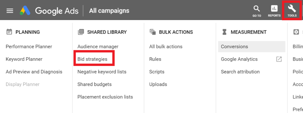 google-ads-bid-strategies-menu