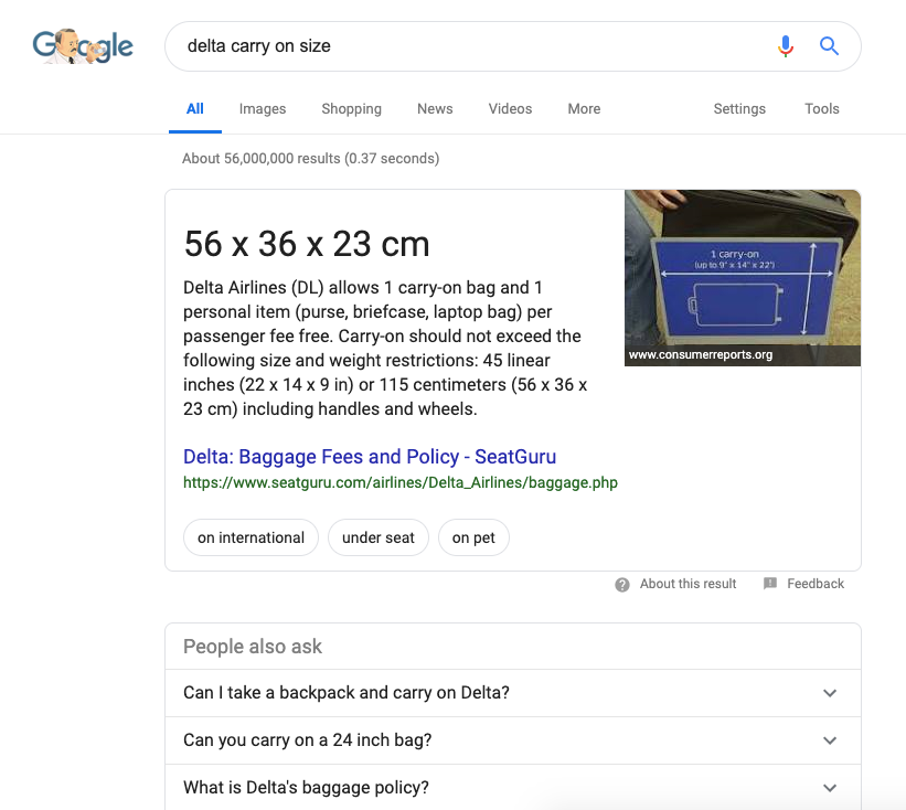 google-search-knowledge-box-delta-carry-on-size