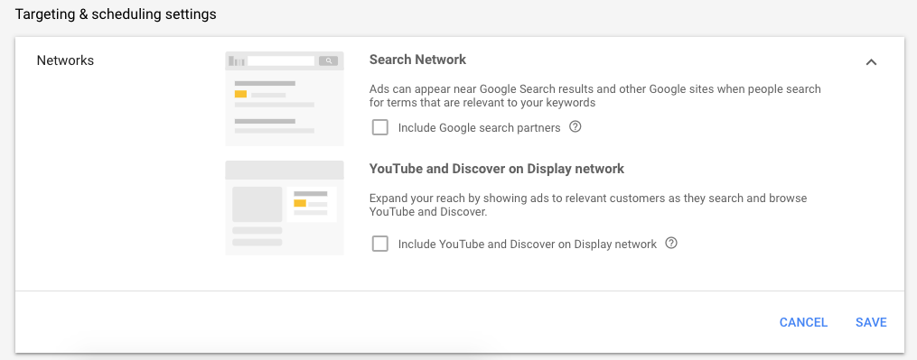 google shopping youtube and discover display network