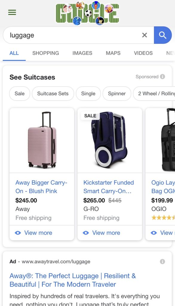 mobile google shopping ads