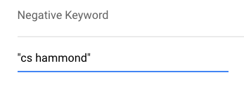 changing negative keyword match type in google ads