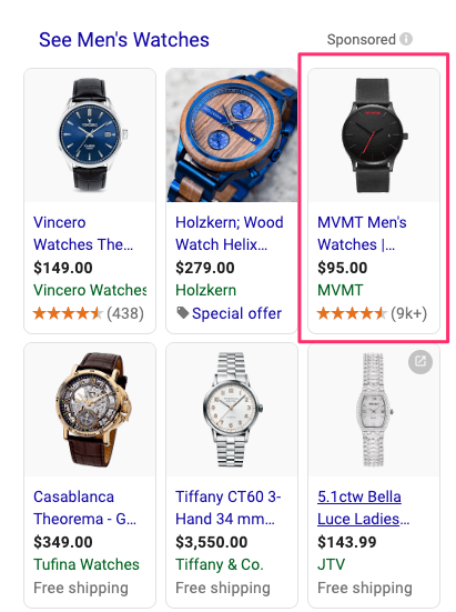 mvmt shopping ad