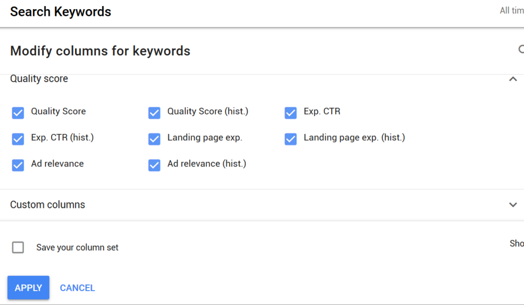 google-ads-quality-score-metrics-columns
