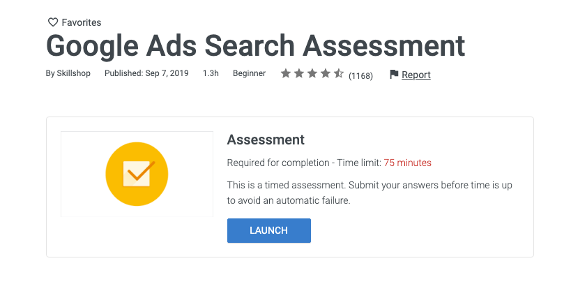 start the google ads exam