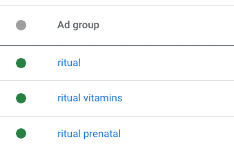 ritual brand campaign ad group