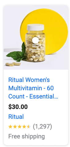 ritual female shopping ad