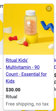ritual kids shopping ad