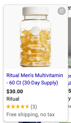 ritual male shopping ad