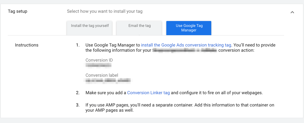 google conversion tracking google tag manager
