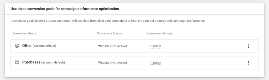 conversion goals performance max campaigns