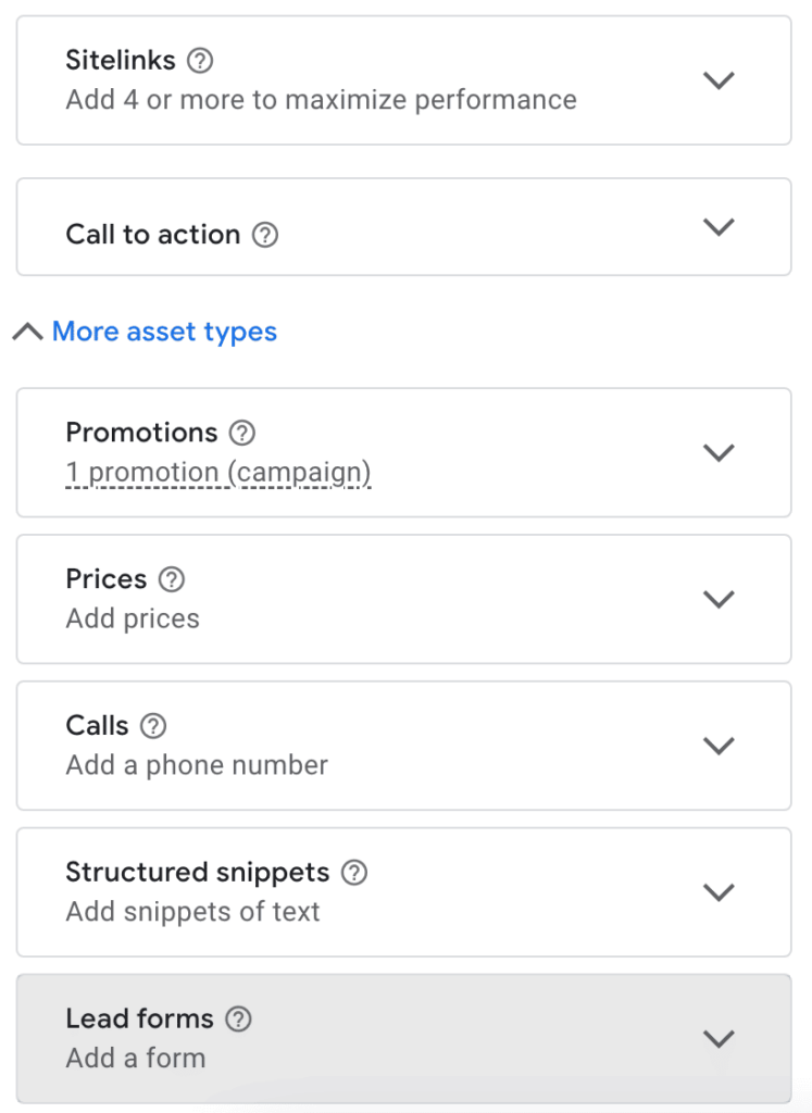 google-performance-max-asset-group-assets-ad-extensions-sitelinks-callouts