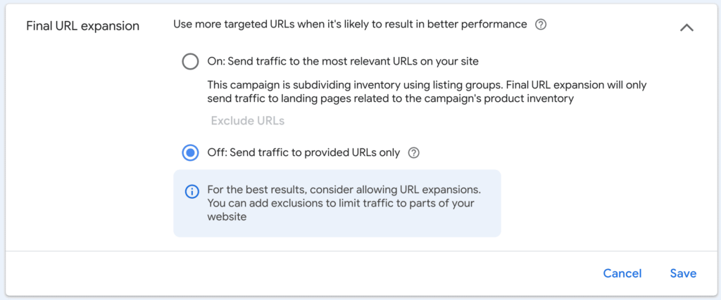 google-performance-max-final-url-expansion-off