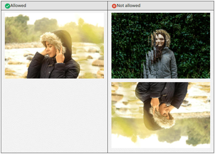 google image extension requirements distorted images