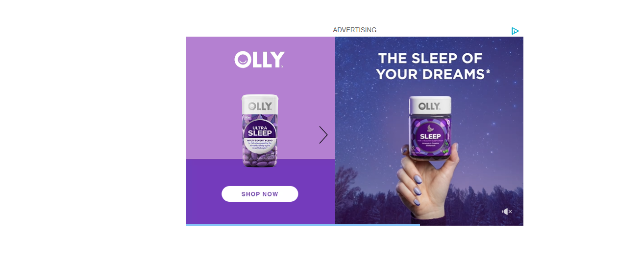 Display ad for a supplement product