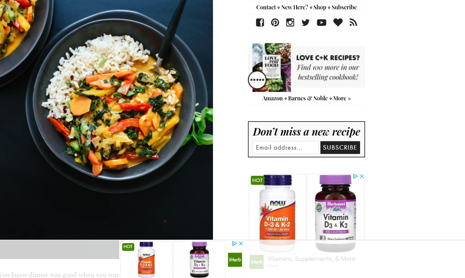 Example of a display ad from iHerb
