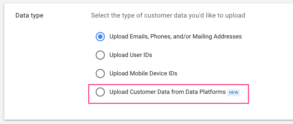 google customer match data platforms