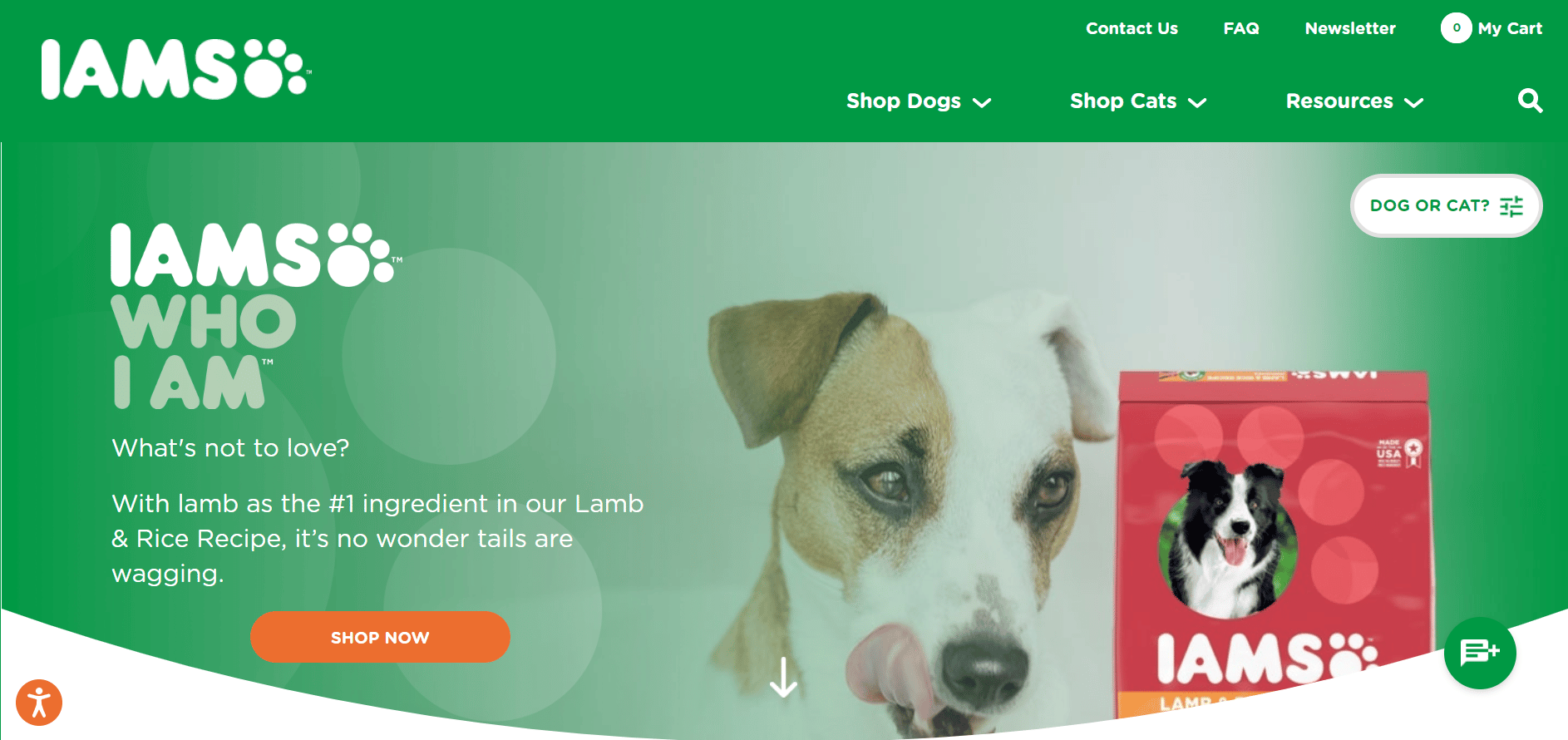 Official website of Iams pet brand