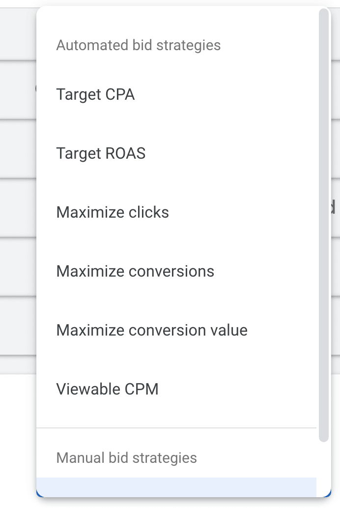 google automated bid strategies