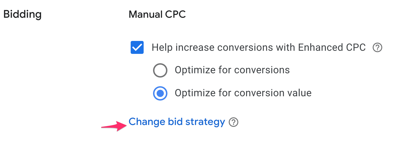google change smart bidding strategy