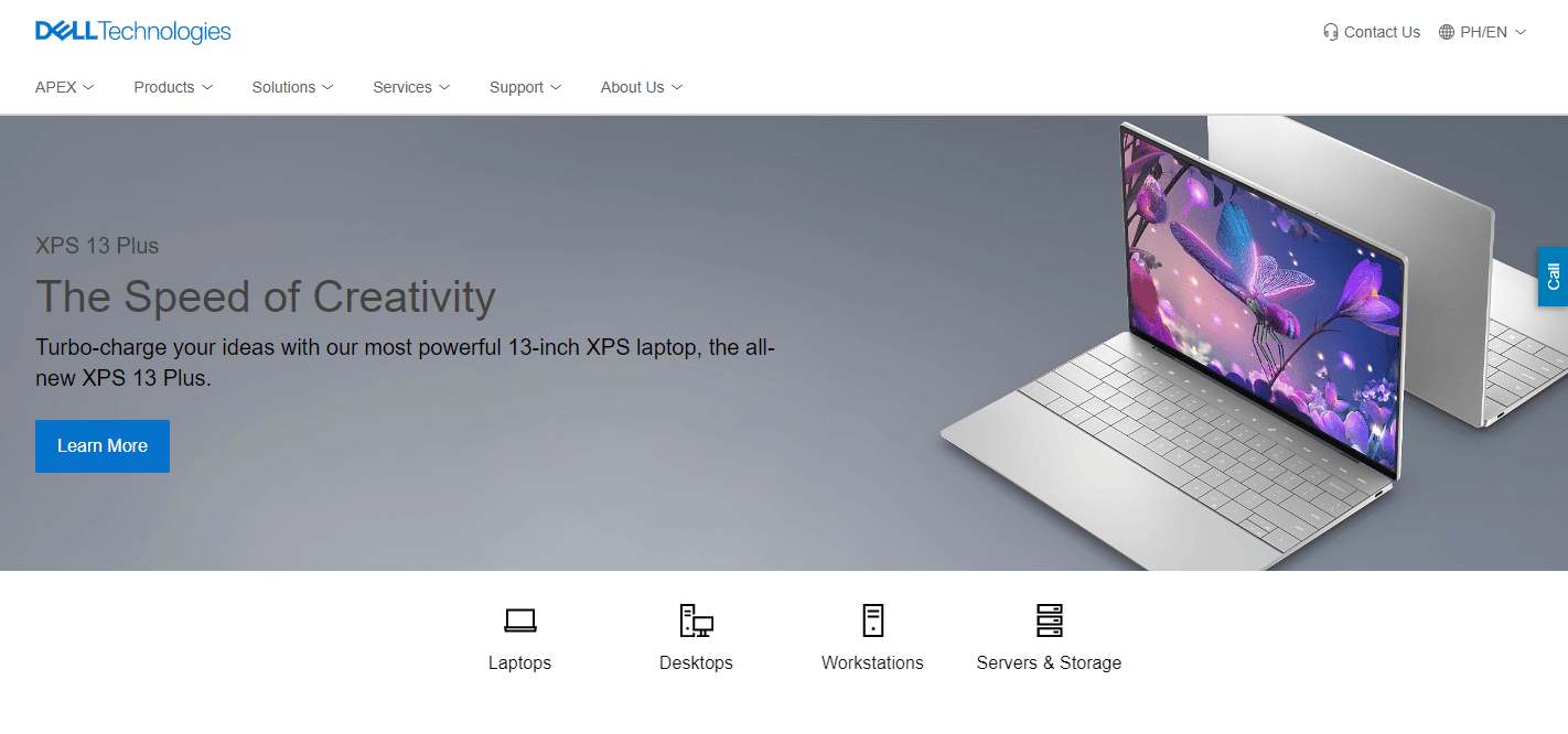 Official website of Dell