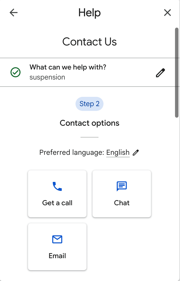 google merchant center support contact options