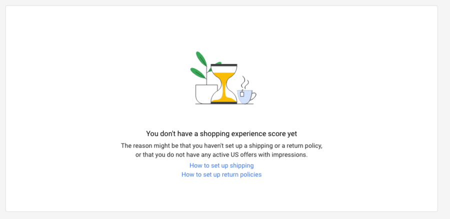 No shopping experience scorecard