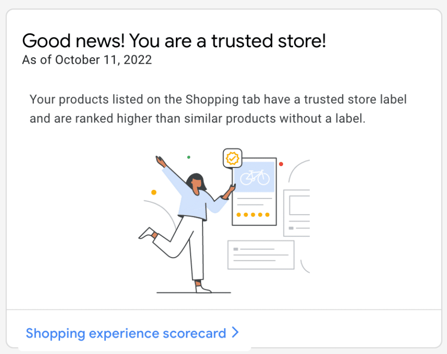 google shopping experience scorecard good news1