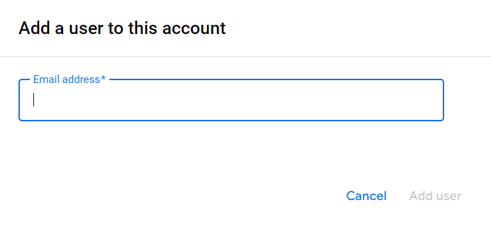 Email address of a user in Google Merchant Center