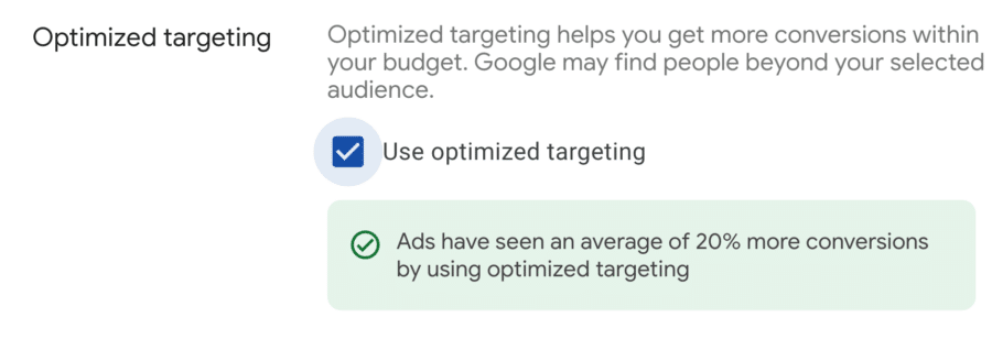 google optimized targeting