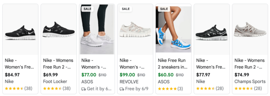 ASOS images stand out in Google Shopping