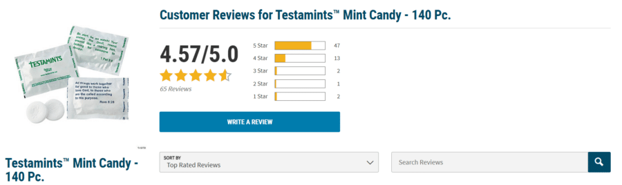 Testmints mint candy customer reviews