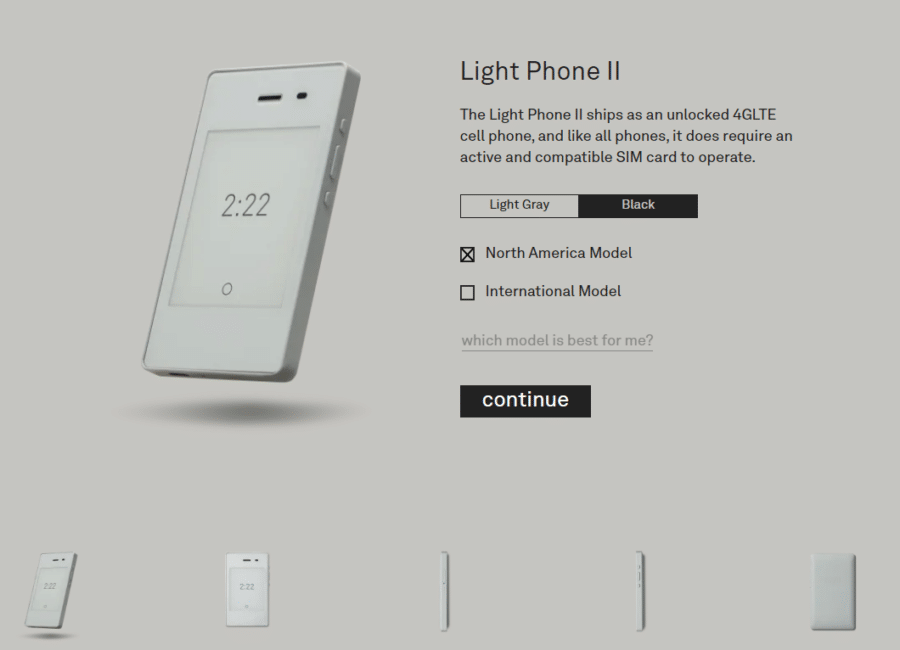 the light phone product page