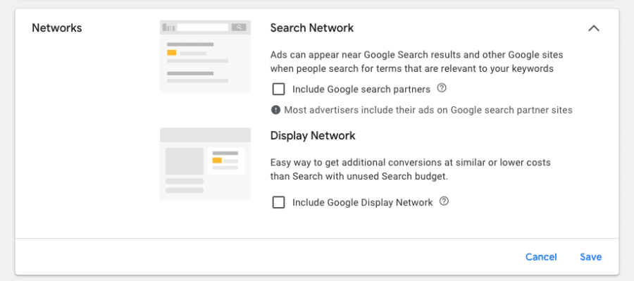 google campaign networks